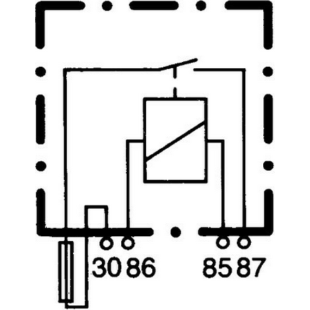 HELLA Relay with integrated fuse, 12 V, 25 A