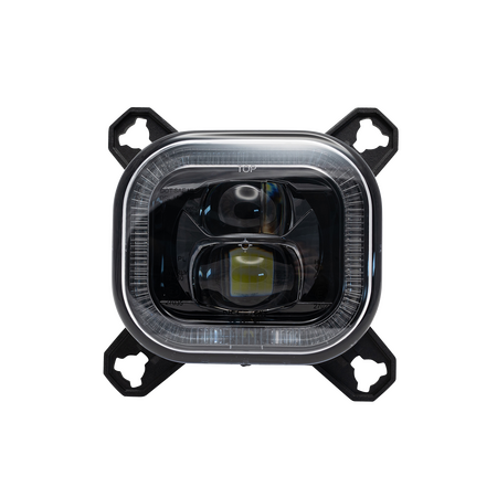 Scheinwerfer LUXX Unimog LED-Komplettsatz AVEGO, schwarz, O, WP-Halter