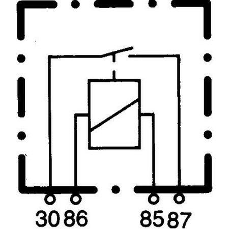 HELLA Relay with integrated fuse, 24 V, 30 A