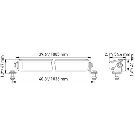 HELLA Black Magic Slim LED Lightbar 40