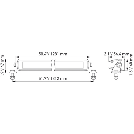 HELLA Black Magic Slim LED Lightbar 50