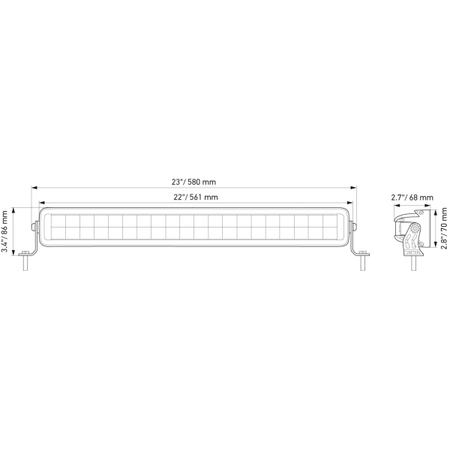 HELLA Black Magic Double Lightbar 21.5