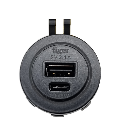 Tigerexped USB charging socket with auto-light-off feature