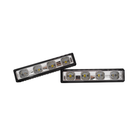 Nolden NCC Short Line 3 LED daytime running light set, chrome, PWM