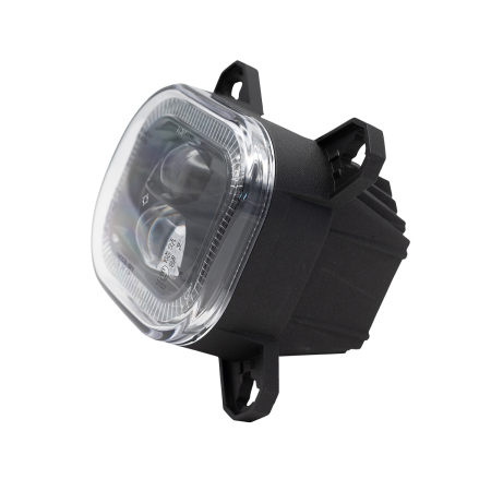 Nolden NCC Avego LED main headlight with daytime running and position lamp, black-gloss, O shape, pair